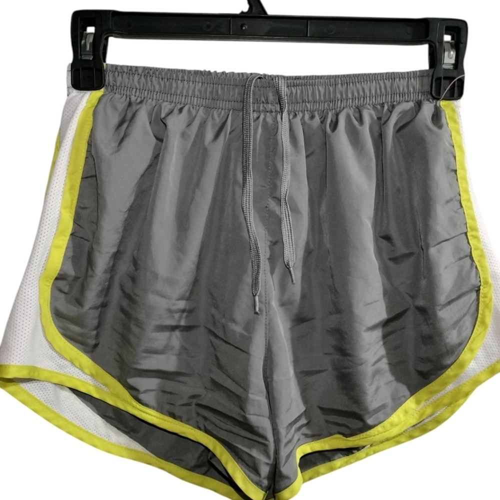 Jockey Gray and Yellow Women's Athletic Shorts